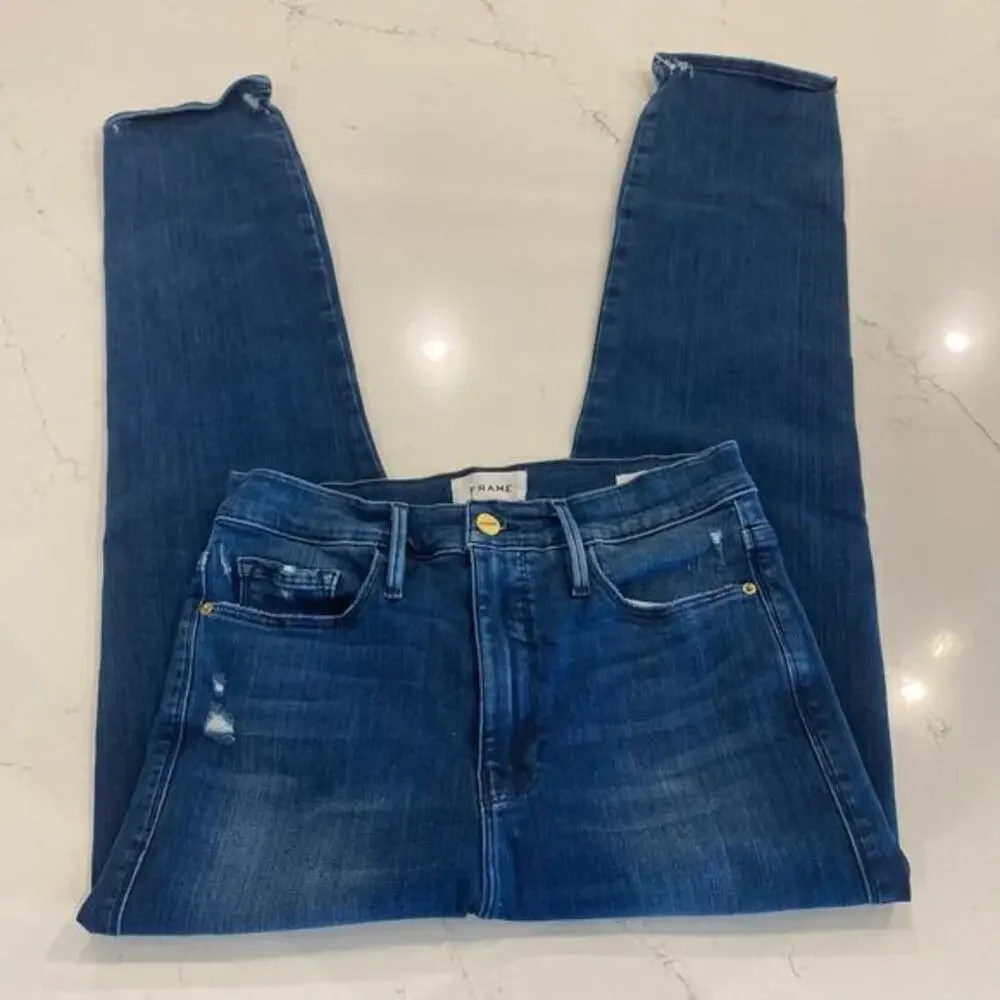 FRAME Le Sylvie Crop Jeans in‎ Edgewater Chew Size 29
